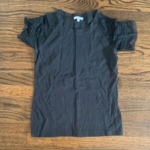 Black Short Sleeve Maternity Women's Top